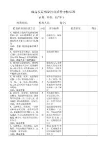 医院内科病房医院感染控制质量考核标准_2