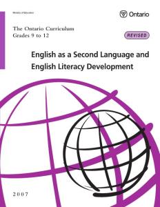 English as a Second Language and English Literacy