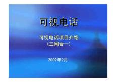 三網合一可視電話互聯網應用及通信應用項目方案