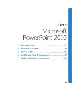 Microsoft Office Professional Powerpoint 2010教程