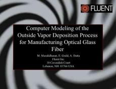 制造光学玻璃纤维工业中的外部气相沉积的Fluent模拟