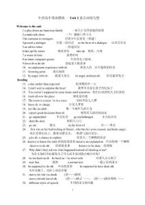 牛津高中模塊一unit2重點詞組句型