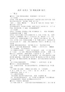 高中历史考点、答题模板及解题技巧汇总