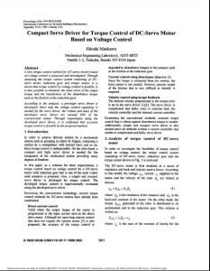 Compact servo driver for torque control of DC-servo motor based onvoltage control
