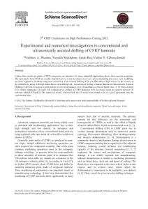 Experimental and Numerical Investigations in Conventional and Ultrasonically Assisted Drilling of CFRP Laminate