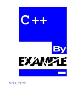 C++ By Example(一)