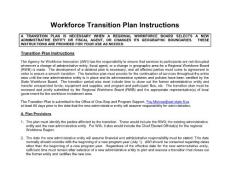 Workforce Transition Plan