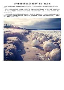 【UFO】密歇根驚現上百個神秘冰球：像狗一樣高(多圖)