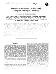 Task Force on Sudden Cardiac Death,European Society of Cardiology