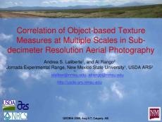Correlation of Object-based Texture Measures at Multiple Scales in Sub-decimeter Resolution Aerial Photography
