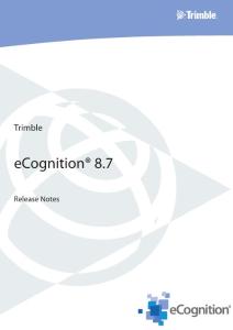 eCognition 8.7 Release Notes