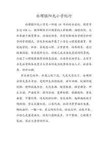 白螺鎮(zhèn)陽光小學(xué)紀(jì)行