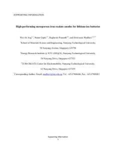 High-Performing Mesoporous Iron Oxalate Anodes for Lithium-Ion Batteries--supporting