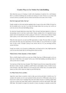 Creative Ways to Use Twitter For Link Building