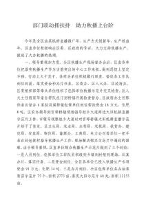 部门联动抓扶持  助力秋播上台阶