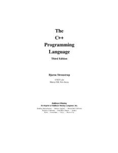 The C++ Programming Language 3rd Edition