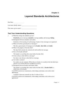Layered Standards Architectures作业题