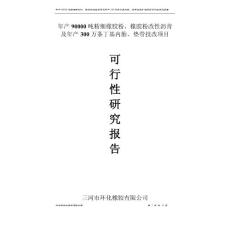 年产90000吨精细橡胶粉、橡胶粉改性沥青及年产300万条丁级内垫带技改项目可研报告