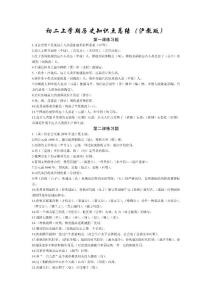 初二(八年级)上学期历史知识点总结(沪教版)