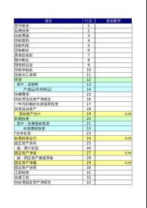 上一年度財務(wù)報表模板