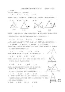 八年級數學期末復習特殊三角形