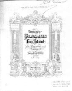 改编舒伯特作品 钢琴谱 Schubert－4 polonaisen 4h arr.Jadassohn 2 h 乐谱