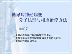 糖尿病神經病變分子機理與相應治療方法