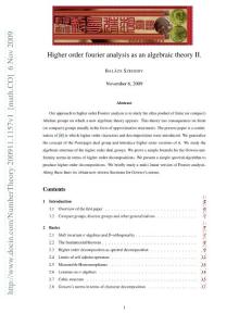 200911.1157v1 Higher order Fourier analysis as an algebraic theory II