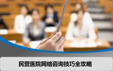 民營醫院網絡咨詢技巧全攻略