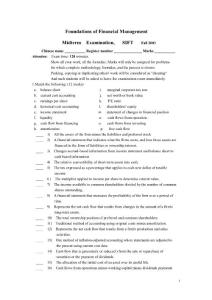 財務管理期中考試卷(英文)下載
