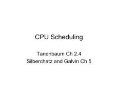 CPU Scheduling - University of Missouri–Kansas City