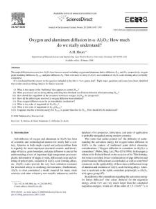 Oxygen and aluminum diffusion in -Al2 O3 : How much do we really understand