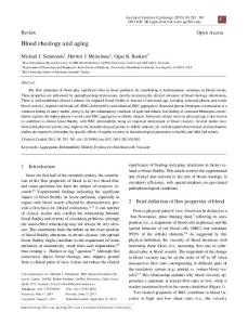 blood rheology and aging