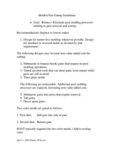 Molded Part Gating Guidelines