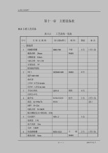 xx镇污水处理厂初步设计说明 第十一章 主要设备表