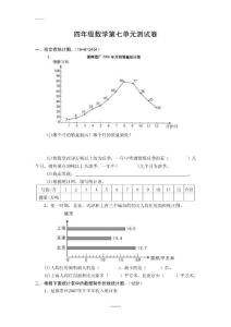 四年级数学第七单元测试卷