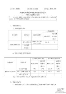 高鸿股份：股东减持股份公告