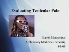 Evaluating Testicular Pain - Yale School of Medicine：评价耶鲁大学医学院的睾丸疼痛