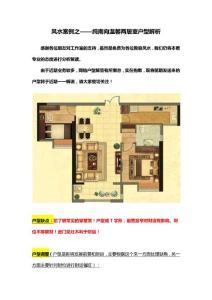 風(fēng)水案例之——純南向溫馨兩居室戶型解析 20141020