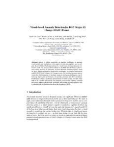 visual-based anomaly detection for bgp origin as change (oasc) events