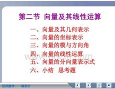经济数学微积分向量及其线性运算