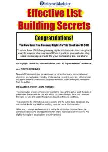 how to make money online by effectively list building