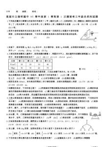 高雄市立陽明國中95學年度第1學期第1次復習考三年級自...