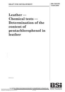 BS DD CEN TS 14494-2003化學測試五氯苯酚