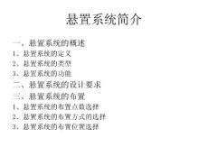 懸置系統(tǒng)簡(jiǎn)介