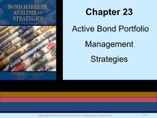 固定收益证券Active Bond Portfolio Management Strategies