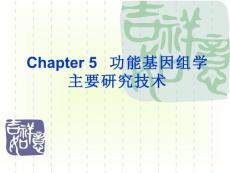 chapter 5 功能基因组学的主要研究技术