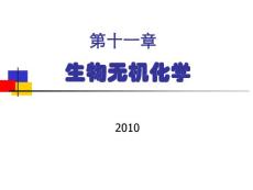 2010年无机化学课件 第11章 生物无机化学