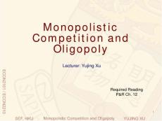 Monopolistic Competition and Oligopoly (1)