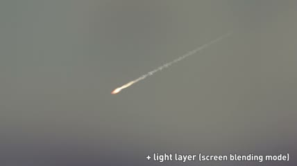 子弹从左上角射出快速穿过效果